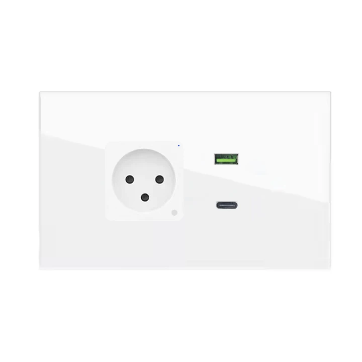 Israeli wall socket with USBAC Israeli wall socket with USBAC