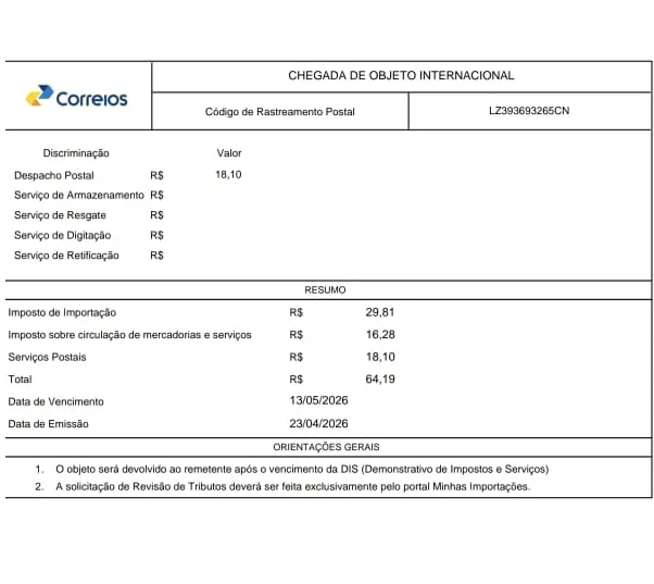 Import tax Import tax