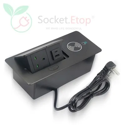 Damping Pop Up Desk Power Outlet